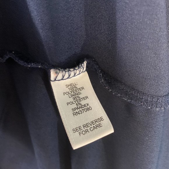 Cato Solid Chiffon Capelet Blouse Tops Navy Blue - Picture 8 of 8